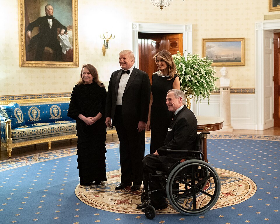 Greg Abbott — President Trump and First Lady Melania Trump at the Governor's Ball (49521886068)